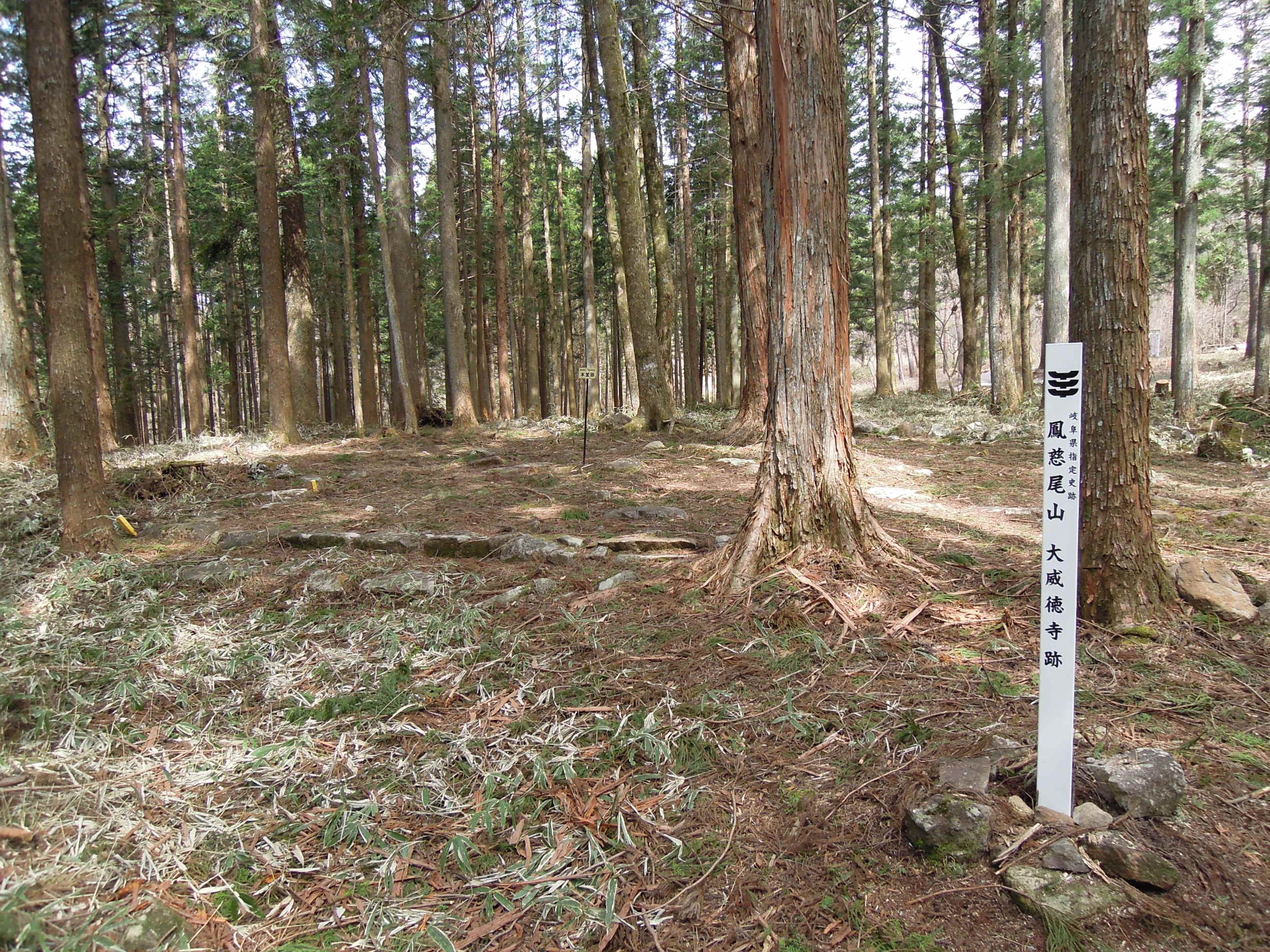 鳳慈尾山大威徳寺跡