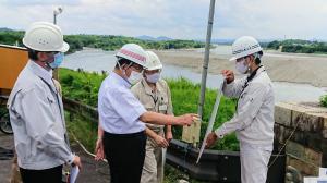 川島大橋視察