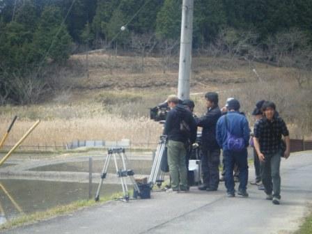 田舎道撮影風景