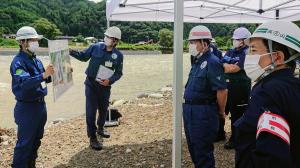 災害現場視察（高山市）