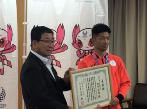 田中亮明選手清流の国ぎふ栄誉賞