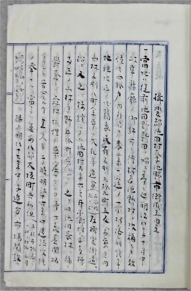 揖斐郡池田村大字池野市街成立書1