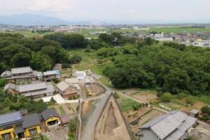 明徳遺跡のＤ区遠景の写真です