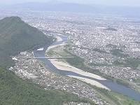 都市部を流れる長良川