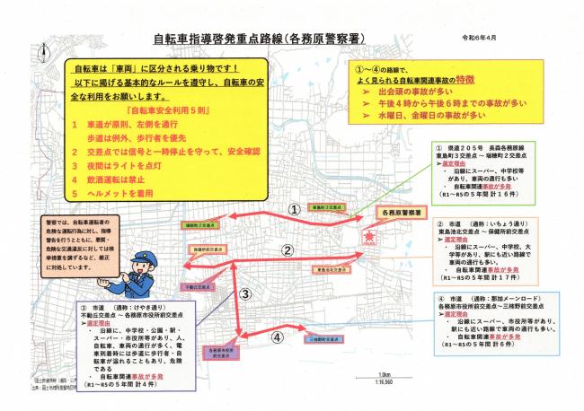 自転車指導啓発重点路線