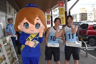 がたこちゃんとリオレーナ選手