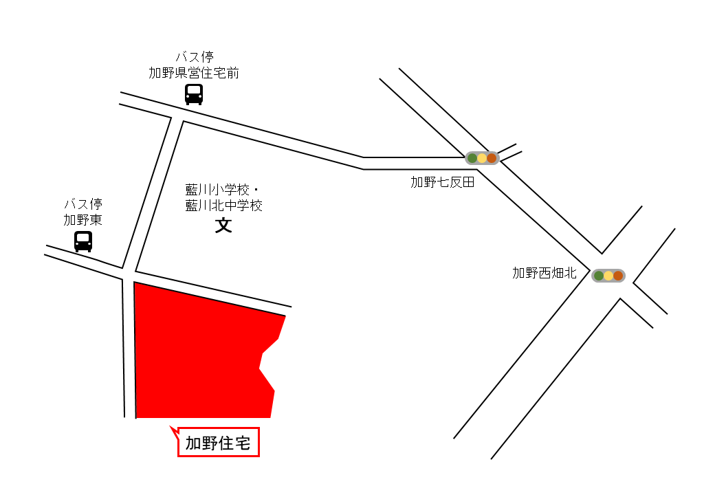 加野住宅の地図（詳細）