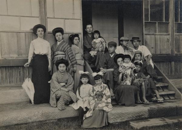 原三溪と家族写真