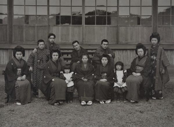 青木琴、原三溪一家集合写真