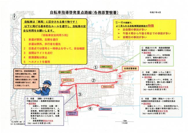 自転車指導啓発重点路線