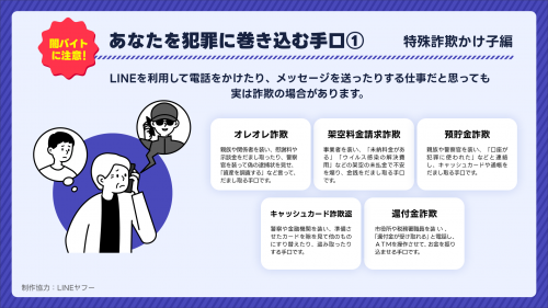 あなたを犯罪に巻き込む手口　特殊詐欺かけ子編