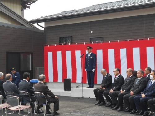 多芸駐在所開所式において署長挨拶
