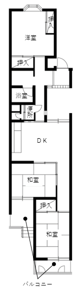 白木町住宅の間取り（3号室）