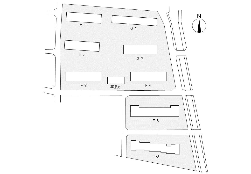 藤江住宅の配置図