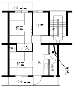 藤江住宅の間取り1