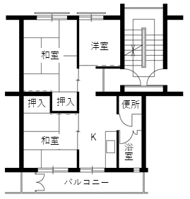 間取りF3・F4棟 藤江住宅の間取り2