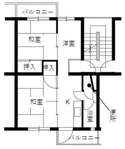 藤江住宅の間取り3