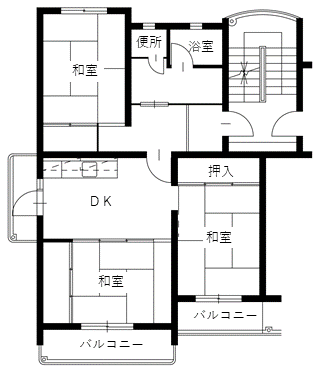 藤江住宅の間取り（4タイプ）