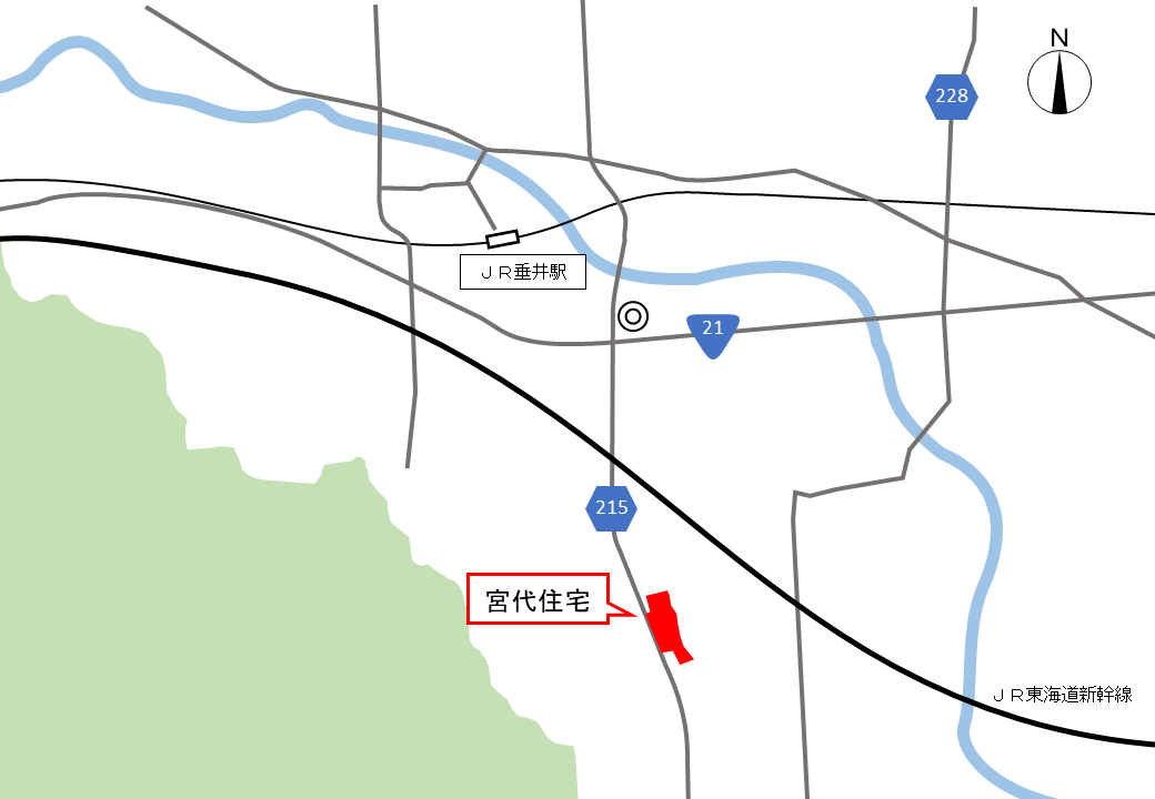 宮代住宅の地図（広域）