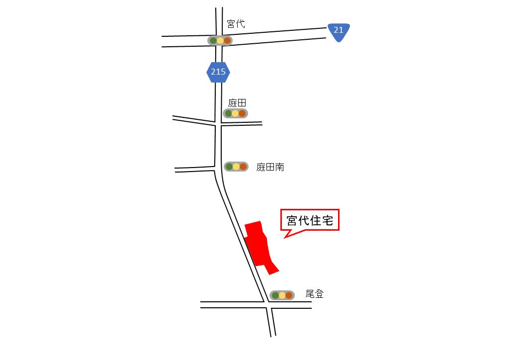 宮代住宅の地図（詳細）