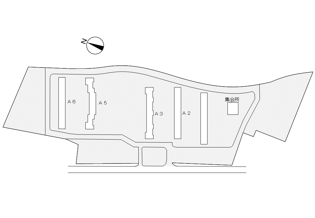 宮代住宅の配置図