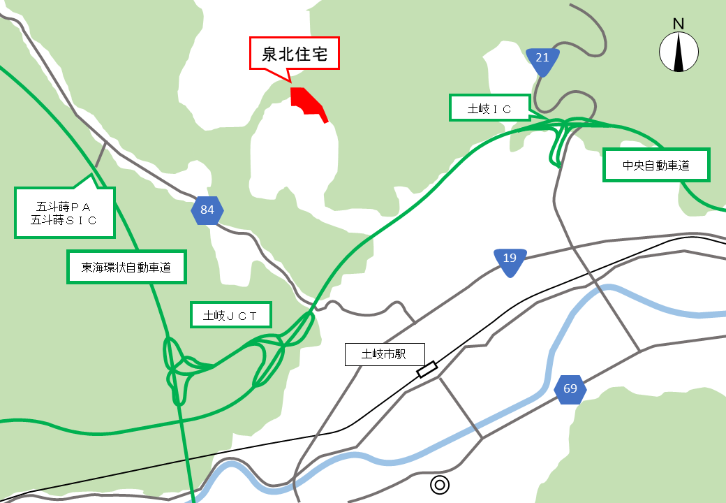 泉北住宅の地図（広域）
