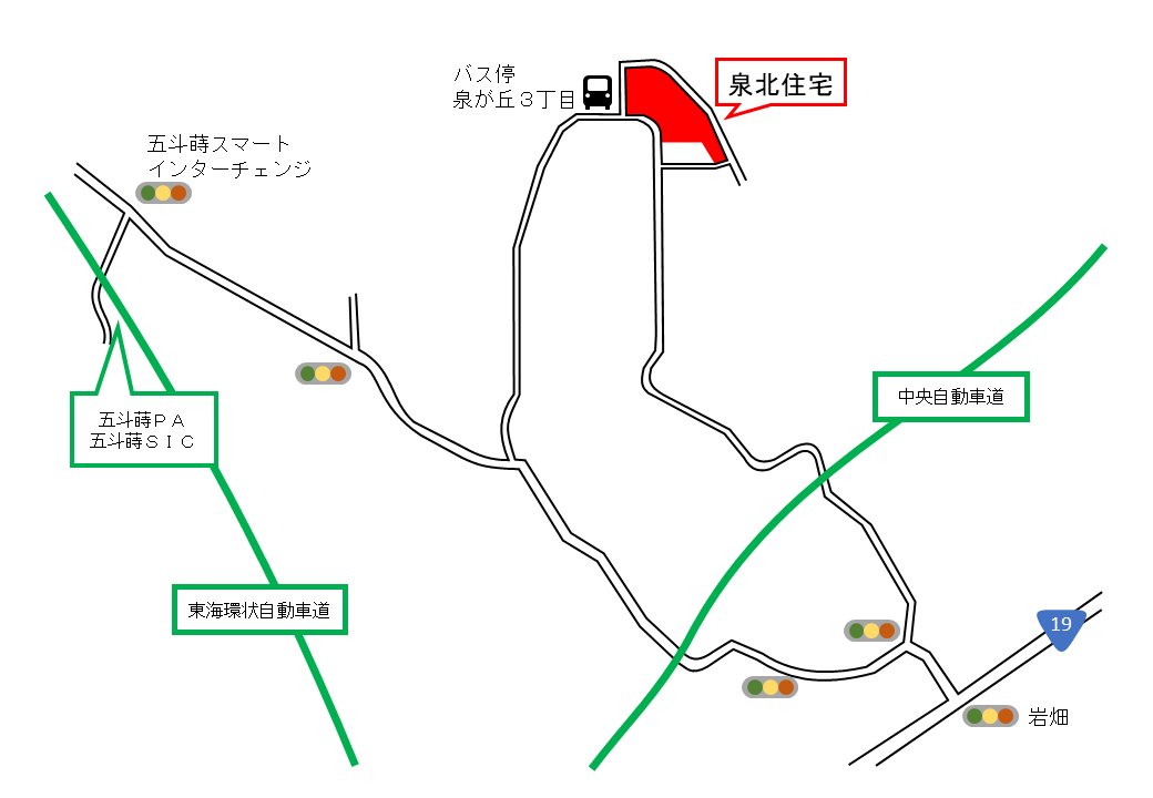 泉北住宅の地図（詳細）