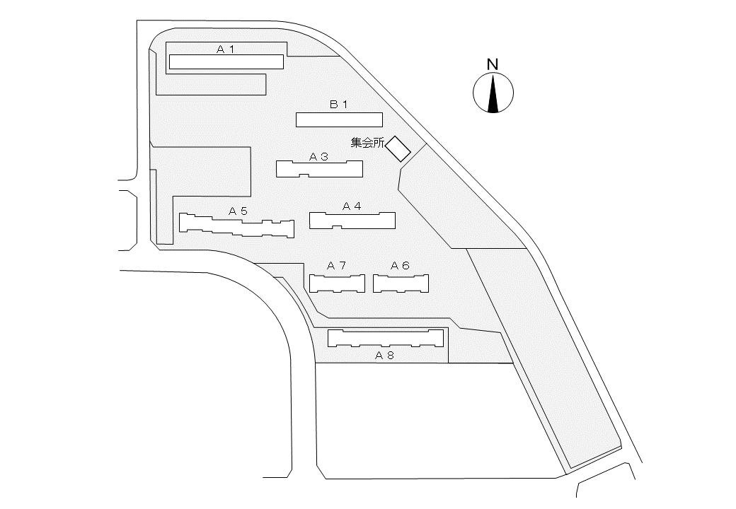 泉北住宅の配置図