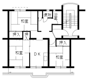 間取りA1・A2棟 泉北住宅の間取り1