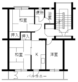 赤保木住宅の間取り2