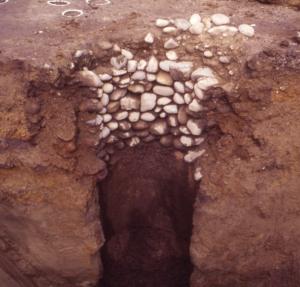 井戸を断ち割った様子です。