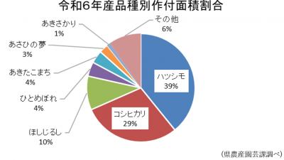 令和６年産品種別作付面積割合