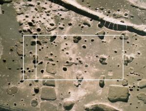 掘立柱建物を上空から撮影した写真です