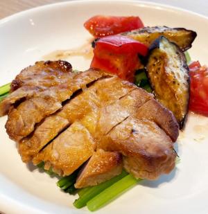 ボーノポークの肩ロースのオレンジ風味味噌焼き