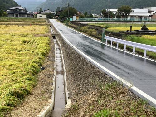 県営中山間地域総合整備事業　白鳥北部地区　神社・芝原集落道（白鳥町）