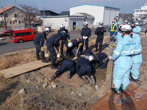 4機関合同土砂災害対応訓練