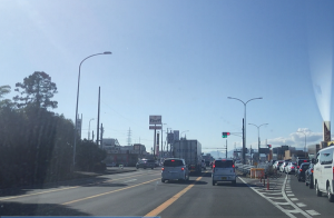 茜部本郷交差点付近