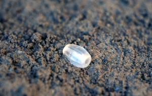 切子玉の出土状況です。