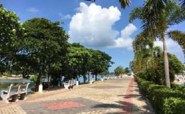 ラグーン沿いののどかな風景