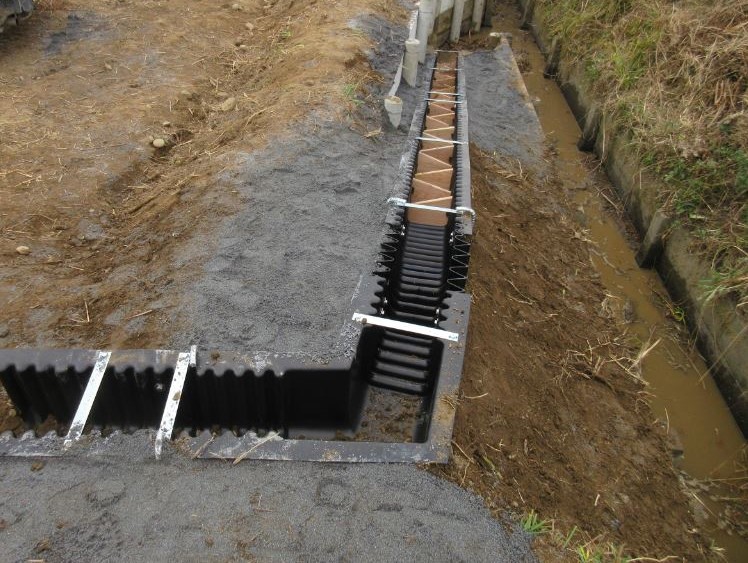 千疋地区の水田魚道設置状況の写真