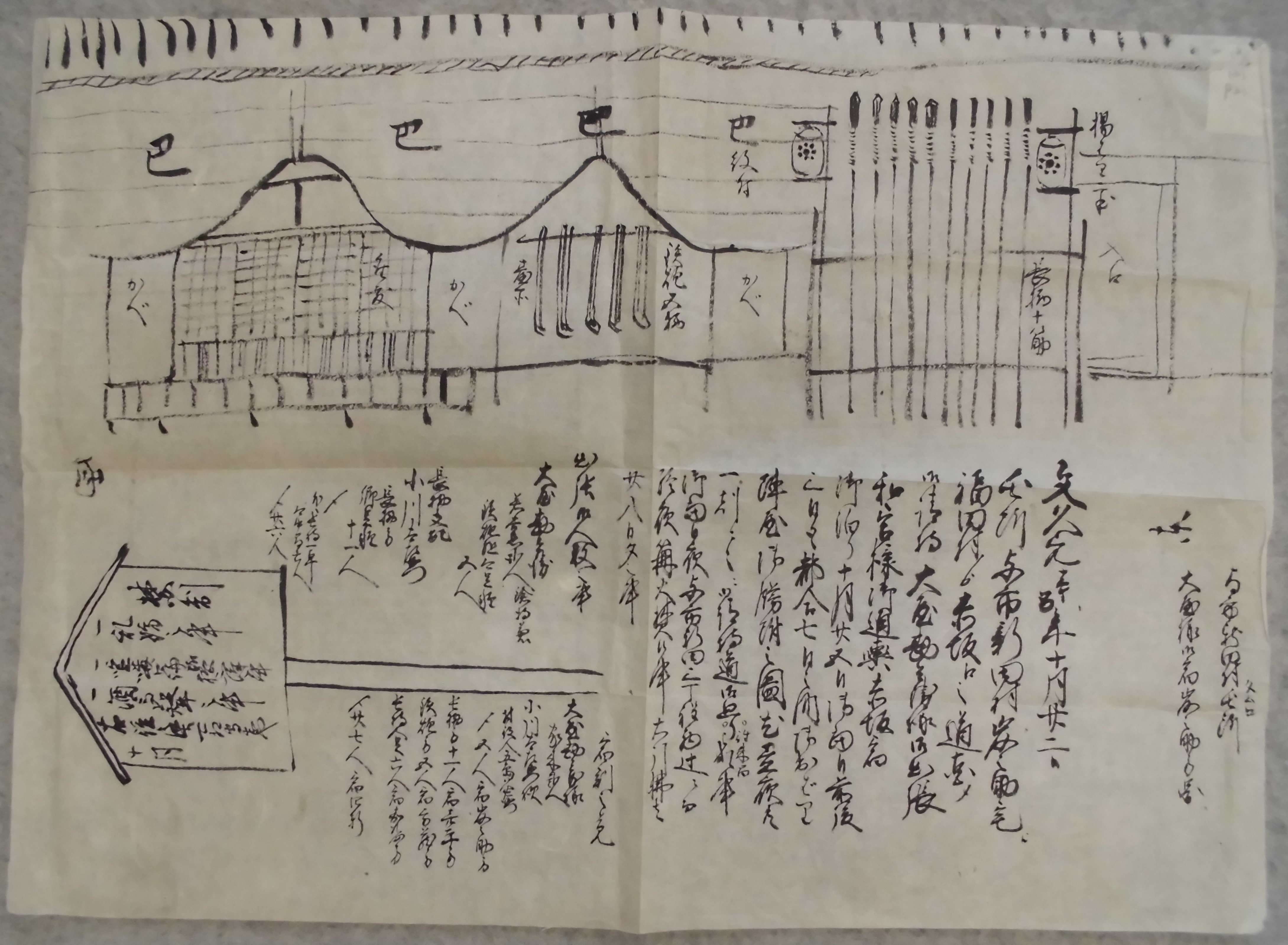 与市新田村屯所の図の画像