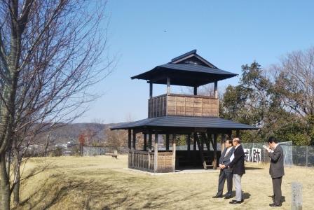 土岐市の高山城跡視察の様子