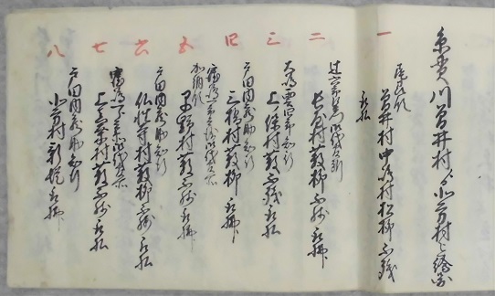 郡上川・長良川・糸貫川・境川見分取払覚書の画像