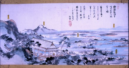 「妙法山正傳寺境内糸貫川眺望之図」に描かれた本堂兼庫裡