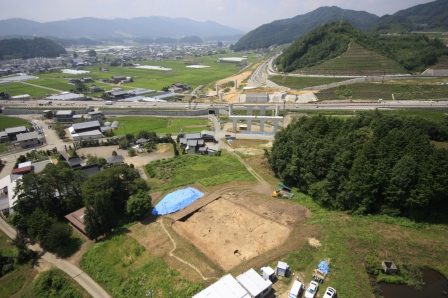 隨縁寺裏B地点遺跡の全景