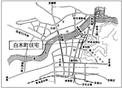 白木町住宅の地図