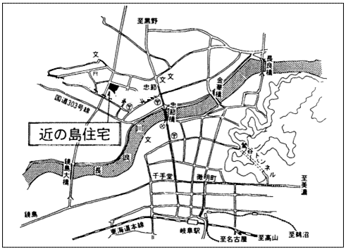 近の島住宅の地図