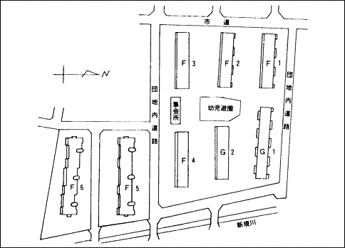 藤江住宅の配置