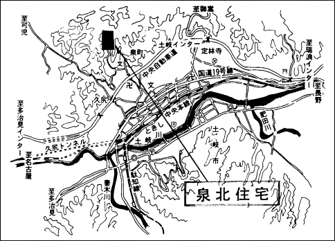 泉北住宅の地図