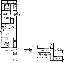 間取り・1号室